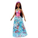 Barbie Dreamtopia Prinsesse Dukke Med Brunt Hår Og Rosa Kjole