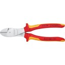 Knipex 7406-200 Isolert Kraft-Skævbider 200 mm med Flerkomponent-Grep