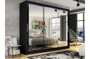 Sia Garderobe med Speil 250x215 cm - Svart