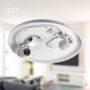 Taklampe i stoff 38 cm taupe – 2 E27 sokler