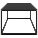 vidaXL Salongbord svart med svart glass 100x50x35 cm