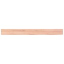vidaXL Vegghylle lysebrun 100x10x6 cm behandlet heltre eik