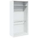  Garderobeskap hvit 100x50x200 cm sponplate