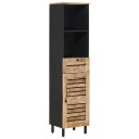 vidaXL Baderomsskap Brun og svart 38 x 33,5 x 160 cm Massiv mango tre