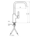 Kjøkkenbatteri Tapwell Arman ARM980 Farge Black Chrome