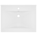 vidaXL Luksuriøs servant med kranhull matt hvit 60x46 cm keramisk