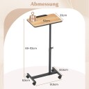 Justerbart nattbord med roterende topp – plassbesparende design