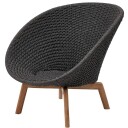Cane line Peacock Loungestol Mørkegrå