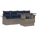 vidaXL Hagesofa Set 5 stk. Grå [Syntetisk]: Poly Rattan