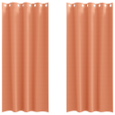  Gardiner med gardiner 2 pcs Terrakotta Polyester