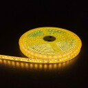 5m 10W/m Gul LED strip   24V DC IP65 120 LED pr. meter   Kulør : Gul