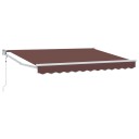 vidaXL Uttrekkbar markise Brun 3,5 x 2 m Polyester og Metall