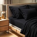 Veyloren formsyd laken 140x190 cm   Svart