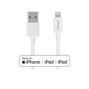 Deltaco Lightning-kabel 0.5m USB-A til Lightning MFi, Hvit