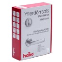 Habo Ytterdørsett Uten Låskasse Matt Krom