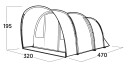 Easy Camp Skarvan 5 Tunneltelt for 5 Personer Blå - Romslig Familietelt