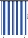  Utendørs Rullegardin Striped Blå og hvite 220 x 250 cm stoff