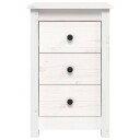 vidaXL Nattbord hvit 40x35x61,5 cm heltre furu
