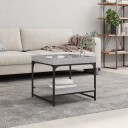 vidaXL Salongbord grå sonoma 49,5x49,5x45 cm konstruert tre