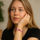 Amalies Design Armbånd C   Rosa/hvit Rosa