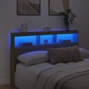  Hodegavl skap med LED sonoma eik 160x17x102 cm 8721012465206
