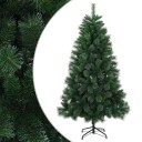 vidaXL Kunstig juletre 210 cm PVC og metall Grønn
