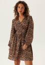 Bubbleroom V neck Button Short Dress