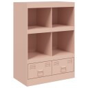  Highboard rosa 67x39x95 cm stål