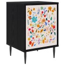 vidaXL Nattbordskap MAINZ Svart eik 36 x 33 x 51 cm Konstruert tre