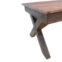 vidaXL Salongbord massivt gjennvunnet tre 110x60x45 cm