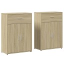  Skjenker 2 sonoma eik 60x30x84 cm konstruert tre