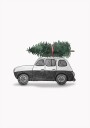 Poster 60x90 Juniqe  0002 Weihnachtsauto Schwarz Poster Plakat / 100x150cm