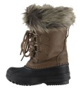 mikk-line Winter Boot Rubber W. Fake Fur - Brown - 26