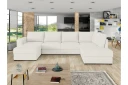 Taberk Sofa med Sjeselong og Divan 4 seter   Hvit