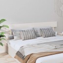 vidaXL Sengegavl hvit 204x3x81 cm heltre furu
