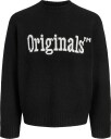 Jack & Jones Jormontreal Knit Ollie Cn Jaquard Ln   BLACK   L
