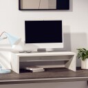 vidaXL Monitorstativ hvit 50x27x15 cm heltre furu