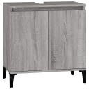vidaXL Servantskap grå sonoma 58x33x60 cm konstruert tre