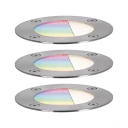 Paulmann - Plug & Shine 3 LED Nedgravnings Spot Smart Home ZigBee RGBW IP67 Silver Paulma