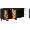 vidaXL TV skap GENNEP 102 x 33 x 51 cm Svart eik Konstruert tre