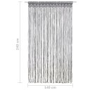 vidaXL Makramé gardin antrasitt 140x240 cm bomull