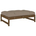 vidaXL Hagefotskammel honningbrun 120x80 cm heltre furu