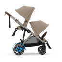 Cybex e-Gazelle S Søskenvogn Almond Beige/Taupe