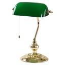 Eglo Banker - Skrivebordslampe - 1 sokkel - E27 - grønn, messing