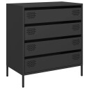  Oppbevaringskap svart 68x39x73,5 cm kaldvalset stål 8721102930430