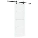 vidaXL Glidende Dør med Beslagsett Hvit 83x232 cm Solid Furu