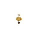 Stine A Jewelry Big Dot Clear Gullfarge Hvit Brun