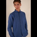 Declan Shirt Mid blue melange S Linen/Viscose Shirt