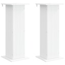 vidaXL Planteholder 2 stk. Hvit 30,5 x 30 x 80,5 cm Konstruert tre