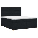 vidaXL Kontinentalseng med madrass Svart 160 x 200 cm Stoff
